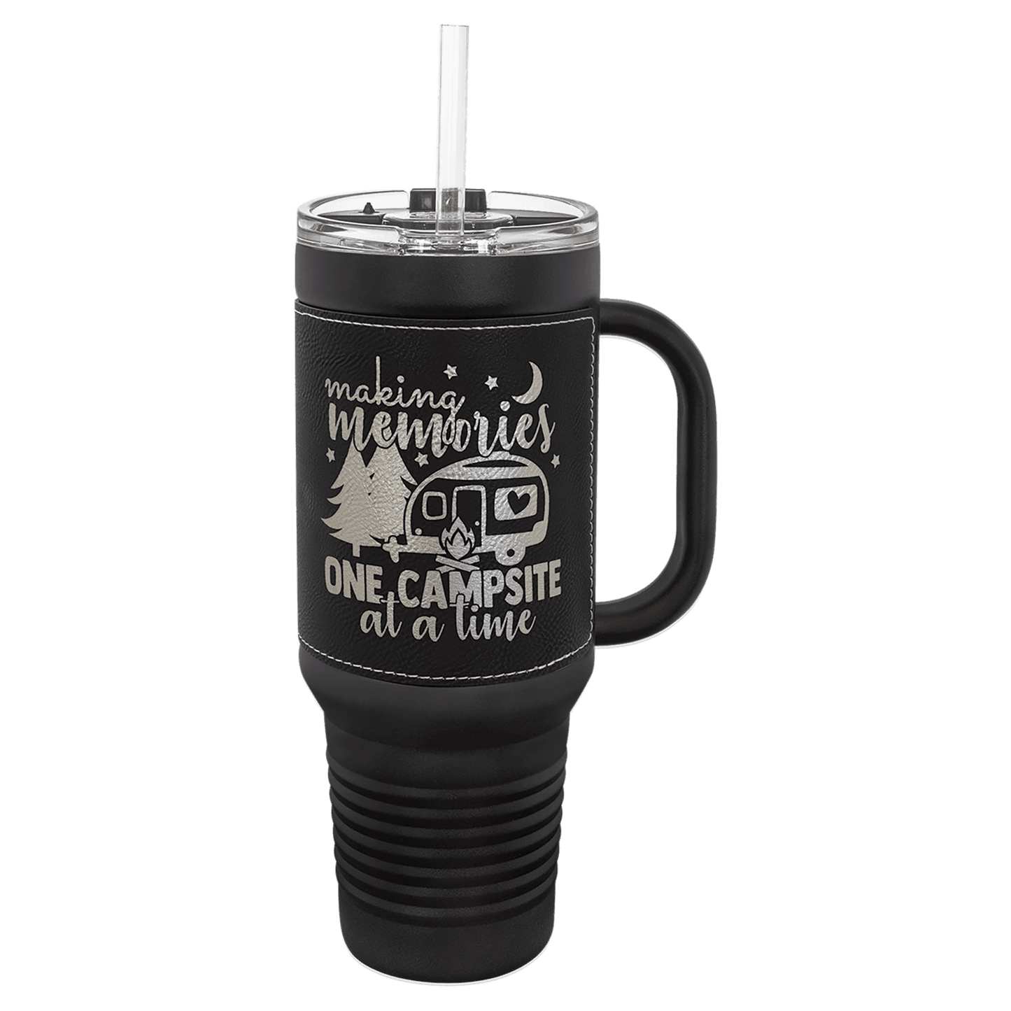 Polar Camel 40 oz. Black with Leather