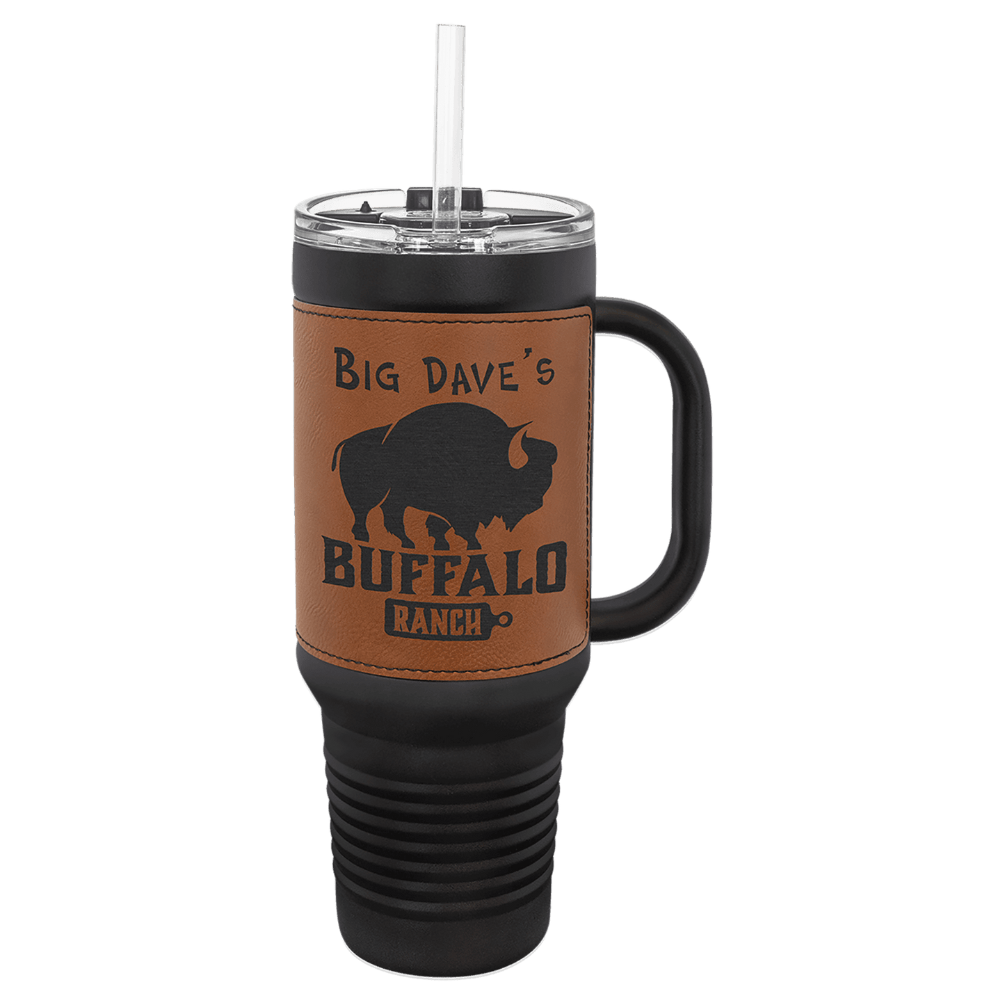 Polar Camel 40 oz. Black with Leather