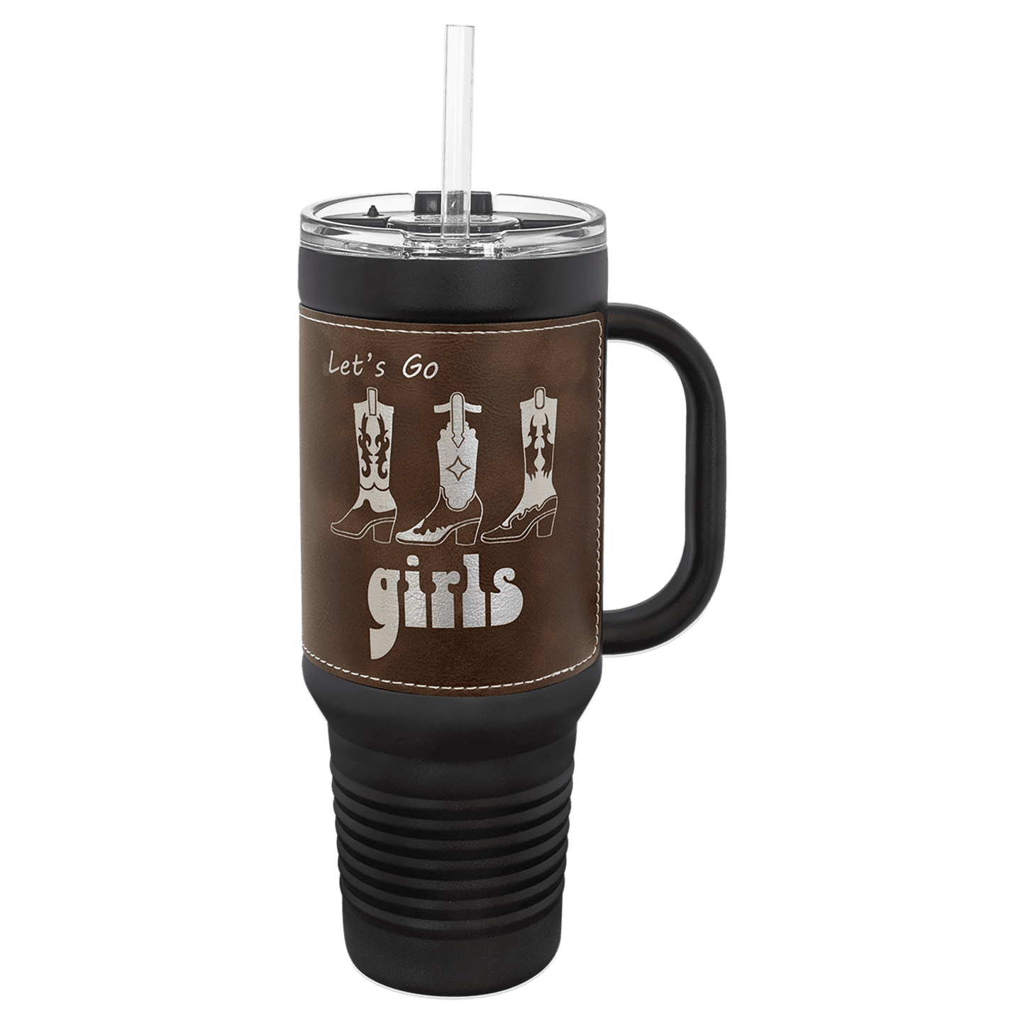 Polar Camel 40 oz. Black with Leather
