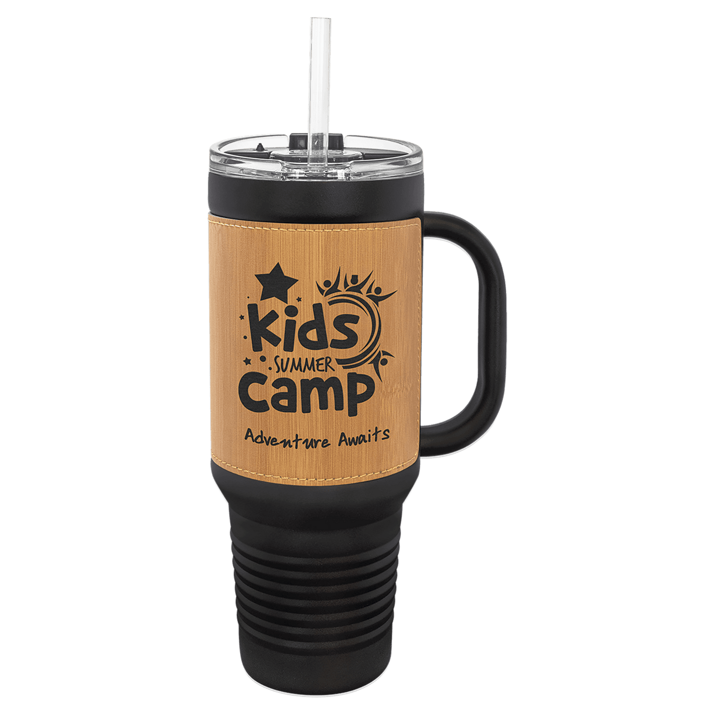 Polar Camel 40 oz. Black with Leather
