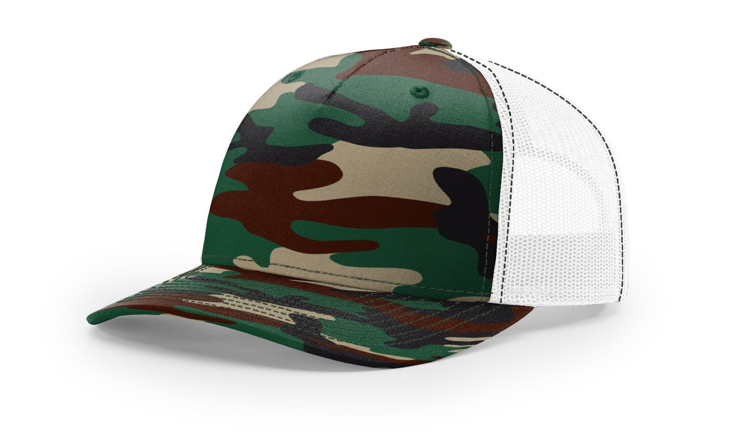 112PFP Printed Five Panel Trucker Hat