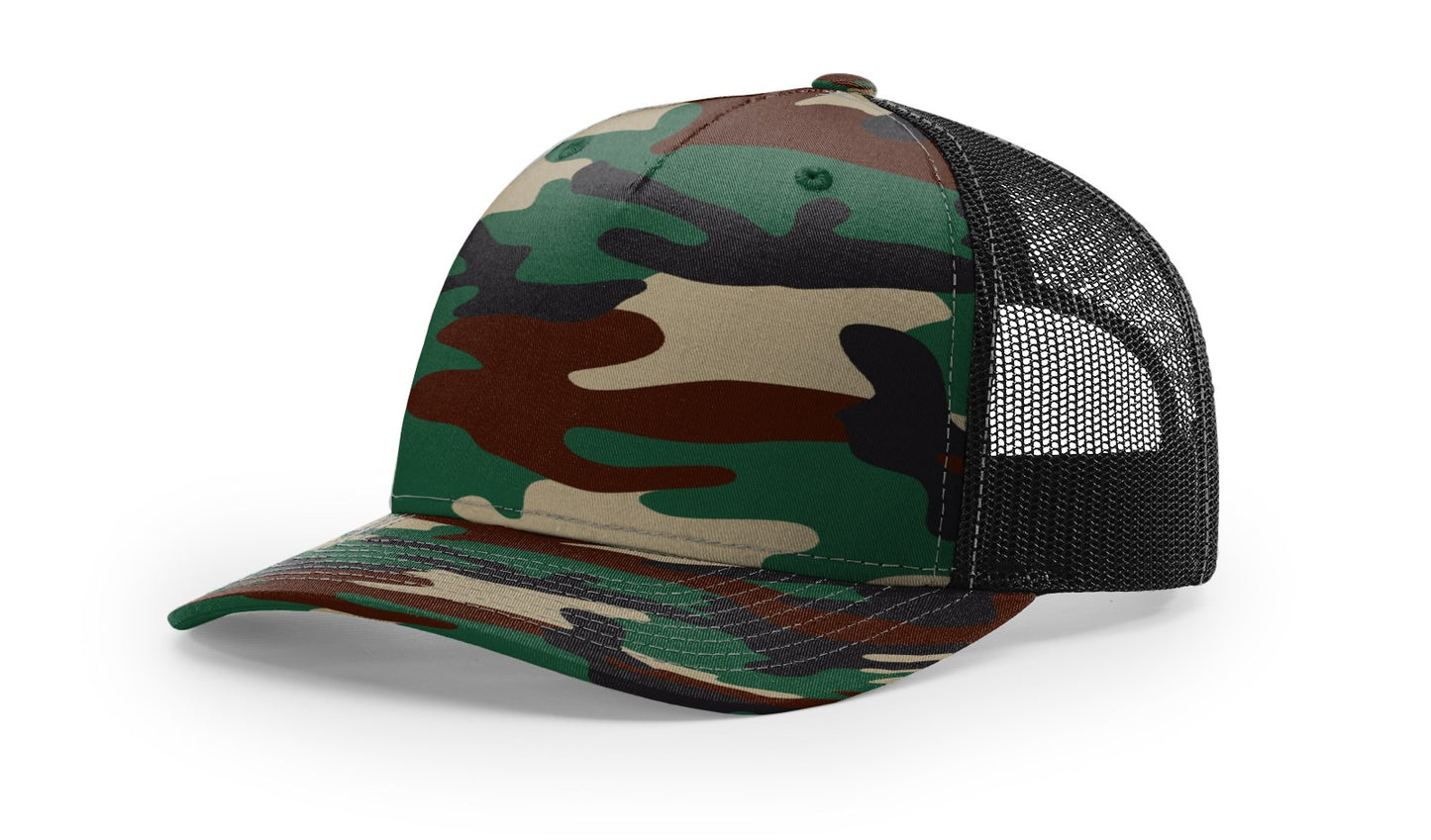 112PFP Printed Five Panel Trucker Hat