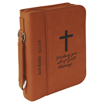 Leather Bible/Book Cover with Zipper