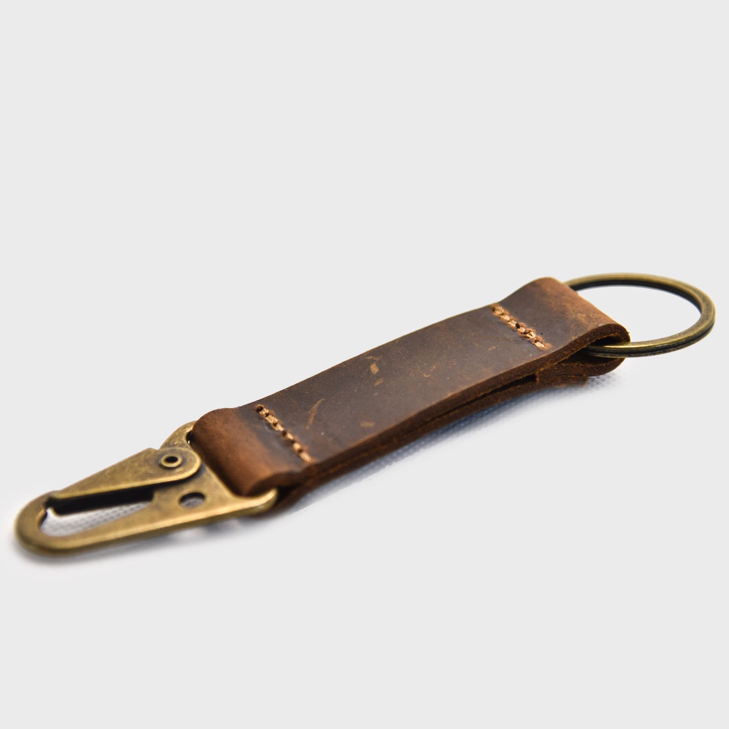 Thick Leather Keychain w/ Large Clasp